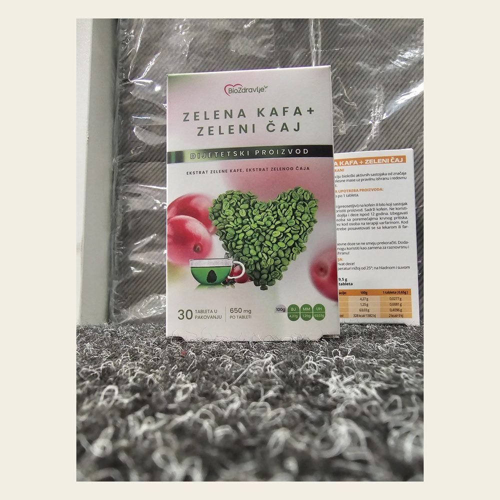 Zelena Kafa + Zeleni Čaj — Tablete za mršavljenje · 30 kom.